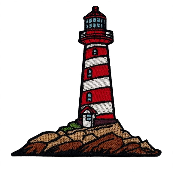 Lighthouse Embroidered Iron-on Patch | Clayton Jewelry Labs