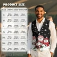 thumbnail image 7 of Yuyamidu Cute Snowman Men's V-Neck Suit Vests Size 2XL Christmas Formal Slim Fit Business Dress Vest Waistcoat with 3 Pockets for Suit or Tuxedo, 7 of 7
