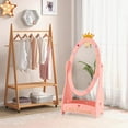 thumbnail image 6 of Freestanding Kids Mirror, Non-Glass Shatterproof Toddler Dressing Mirror with Storage Box for Shoes & Accessories, View Adjustable Kids Mirror Full Length for Girls (Pink), 6 of 13