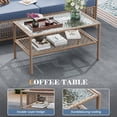 thumbnail image 5 of UDPATIO Patio Conversation Set, Rattan Wicker Furniture, 6 Piece Outdoor Sectional Set with Coffee Table & All-Weather Wicker, Navy Blue, 5 of 9