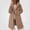 Brown, variant on ITSAME Womens Fuzzy Fleece Long Coat Sherpa Lapel Collar Zip Up Winter Warm Comfy Outerwear Army Green Size M