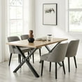 thumbnail image 3 of Milo Trinnet Three Tiered Stack Modern Two Tone Tabletop Vase - Black and Walnut - Large, 3 of 8