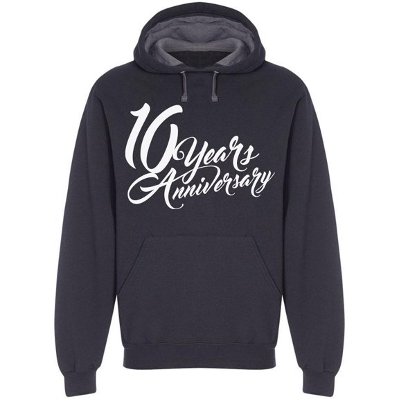 10 Years Anniversary Hoodie Men -Image by Shutterstock, Male x-Large