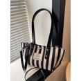 thumbnail image 5 of Bolso pequeño de rayas de colores contrastantes para mujer, nuevo bolso de mensajero popular de 2024, exquisito mini bolso de cubo portátil, 5 of 5