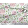 thumbnail image 2 of Soimoi White polyester Crepe Fabric Leaves & Flower Floral Printed Craft Fabric by the Yard 42 Inch Wide, 2 of 3