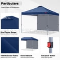 thumbnail image 3 of MASTERCANOPY 10 x 10ft Pop-up Canopy Tent with 1 Sidewall, Navy Blue, 3 of 7