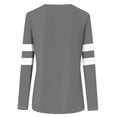 thumbnail image 5 of Tumotour Pullover Sweatshirts For Women Patchwork Color Block Crew Neck Long Sleeve Tunic Tops 2024 Fall Fashion Casual Stitching Color Loose Fit Y2K Comfy Cotton Lounge Blouses Pullover T-Shirts, 5 of 5