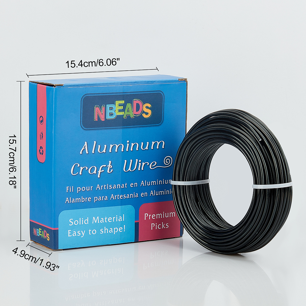 1 Roll 9 Gauge Aluminum Wire 25m Black Aluminum Modelling Craft Wire for Jewelry Craft Modelling Making Armatures and Sculpture 3mm in Diameter DIY