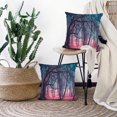 thumbnail image 5 of LALILO Throw Pillow Covers Mystical Forest Trees Fog Red Leaves Cushion Cover 18" x 18", 2 Pack, 5 of 6