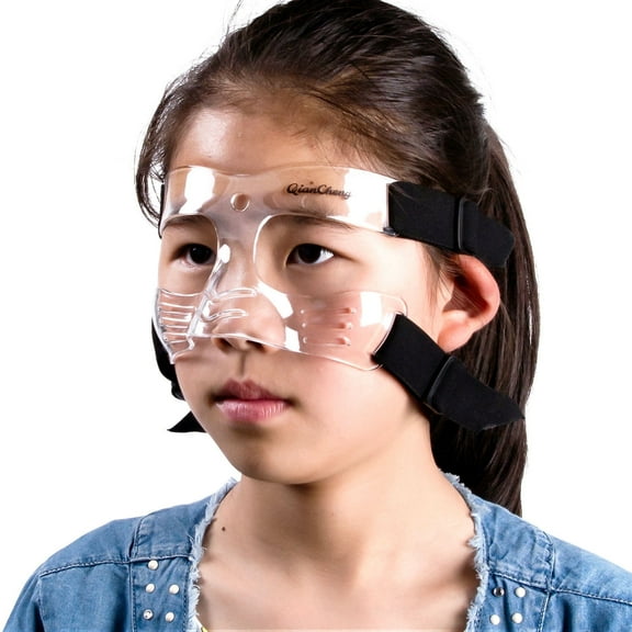 QianCheng Nose Guard for Broken Nose - Adjustable Sports Face Guard with Padding Carrying Bag - Face Shield, Protection from Impact Injuries to Nose and Face for Children Teenagers