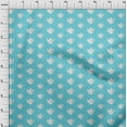 thumbnail image 4 of oneOone Viscose Jersey Aqua Blue Fabric Tea Kettle Craft Projects Decor Fabric Printed By The Yard 60 Inch Wide-R8, 4 of 4