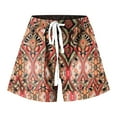thumbnail image 3 of HAIJIE Women Swim Shorts Comfy Shorts Sweatshorts Womens Cargo Shorts for Women Wife Elastic Waist Embroidered Ruffle Shorts, 3 of 4