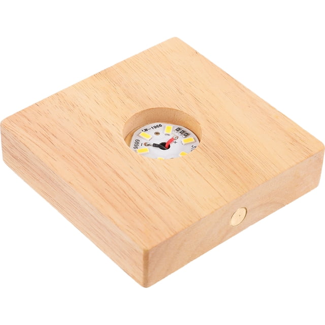 KAKOWELY 1 Set of LED Wood Base Night Light Base Khaki for Social Events