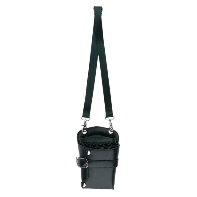 pitrice PU Ciseaux de Coiffure Outils de Coupe de Cheveux Étui Vert Foncé