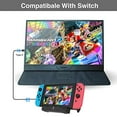 thumbnail image 2 of Moniteur d'Affichage de Jeu pour Ordinateur 15,6 Pieds' Full HD 1080P USB‐C et Mini HDMI avec Haut‐parleur Intégré et Couverture Intelligente / Prend en Charge la Recharge Inversée Type‐C / Ordinateur Portable PC Mac Téléphone PS3 PS4 Xbox One Switch Xbox, 2 of 9