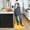 thumbnail image 5 of Boho Kitchen Mat Set of 2,Modern Farmhouse Kitchen Rugs and Mats Non Skid Washable,Moroccan Boho Runner Rugs with Rubber Backing for Kitchen Decor and Accessories (Yellow 17"x47"+17"x30"), 5 of 7