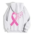 thumbnail image 6 of Oversized Hoodie Womens Lightweight Sweatshirt Casual Zip Up Daily Women's Pullover Cancer Awareness Month Long Sleeve Pocket Drawstring For Everyday Wear, 6 of 6