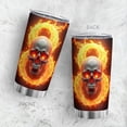 thumbnail image 4 of Vaso de viaje Oasisdream de acero inoxidable de 600 ml con estampado de calaveras, 4 of 6