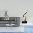thumbnail image 2 of Estatua de gato con nota musical, figura decorativa de resina, adorno coleccionable, escultura de animal para entrada, estantería, sala de estar, dorm, 2 of 8