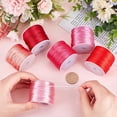 thumbnail image 4 of 180 Yards Pink Rattail Satin Cord 1mm Nylon String Bracelet String Thread Chinese Knotting Cord for Valentine Friendship Bracelet Necklace Macramé Trim Dream Catchers Braid Hair, 4 of 9