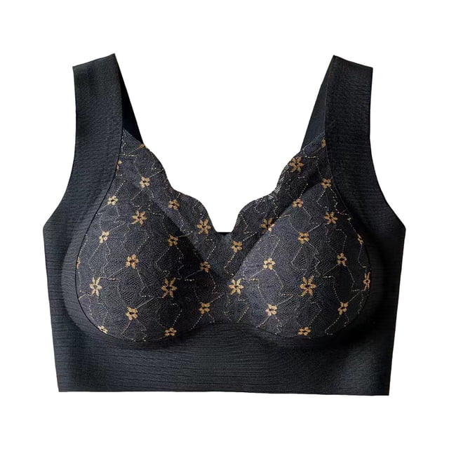Sujetador sin aros con hebilla lateral delantera para mujer - Sin costuras - Tallas medias a grandes - Informal