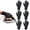 Black, variant on 3-Pair Heat Resistant Gloves, Silicone Bump, Flexible & Breathable, Universal Fit, for Hair Styling, Unisex