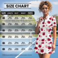 thumbnail image 5 of Psesaysky Pink Ladybug Love Print Dresses with Shorts for Women Tummy Control Zip Up Athletic Dress Valentine's Day Short Sleeve Sundress 2 in 1 Set Golf Outfits XS-2XL, 5 of 7