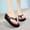Black, variant on Salt Water Sandals for Women Summer Floral Flip-Flops Wedge Heel Platform Flip Flops Beach Shoes Dior Sandals on Clearance