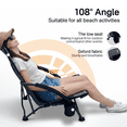 thumbnail image 2 of EVER ADVANCED 2 Pack Low Beach Chairs, Lightweight Folding Portable Chairs Heavy Duty High Back Support 350lbs for Adults with Cup Holder Carry Bag for Camping Sand Lawn Travel Picnic Concert, Black, 2 of 10