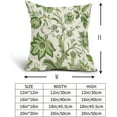 thumbnail image 6 of Outdoor Chinoiserie Pillow Cover 20x20 Inch Beige Green Floral Pillow Covers Turquoise Flower Farmhouse Pillowcase Square Linen Cushion Cover for Bedroom Sofa Couch Home Decor (Pack of 2), 6 of 6