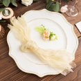 thumbnail image 5 of BalsaCircle 5 Champagne Sheer Crinkled Organza Dinner Table Napkins Wedding Party Events Reception Decorations Supplies, 5 of 8