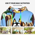 thumbnail image 4 of Masiiu Bluey Print Women's Casual Pocket Hoodies Long Sleeve Fashion Drawstring Pullover Tops-Small, 4 of 7
