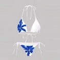 thumbnail image 4 of Qingpeng 3 Piece Bikini Sets for Women Polka Dots Spaghetti Strap Bathing Suit with Swimsuit Coverup Skirt, 4 of 5