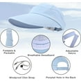 thumbnail image 5 of Sun Hats for Women Wide Brim UV Protection Sun Hat Summer Beach Packable Visor, 5 of 7
