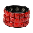 thumbnail image 3 of Pulsera ancha Salvador para hombre y mujer gótica punk fiesta adultos Rojo, 3 of 10