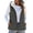 Dark Gray, variant on LUVDA Hooded Puffer Vest for Women - Sherpa Lined Sleeveless Warm Jacket with Zipper and Pockets for Casual Fall Winter Layering