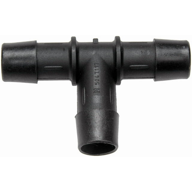 Help By Dorman Heater Hose Fitting 47117 Tee Connector; Hose Barb; 5/8 Inch; Natural; Black; Plastic