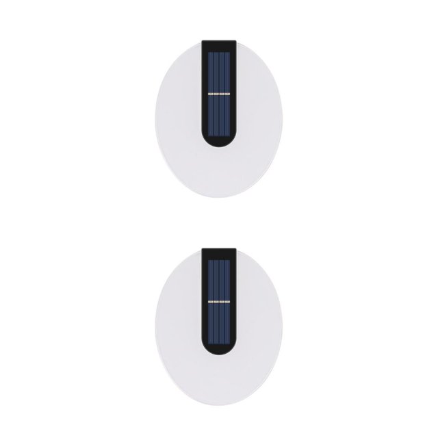 Ruiboury Home Garden Porch Yard Decoration Stylish And Functional Solar Panels white and warm light 2Set