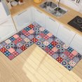 thumbnail image 3 of Boho Floral Kitchen Rug Mat Set of 2, Colorful Floor Runner Rug Mat with Non Slip Rubber Backed for Home Kitchen Decor, 15.75''x23.62'' + 15.75''x47.24'', 3 of 10