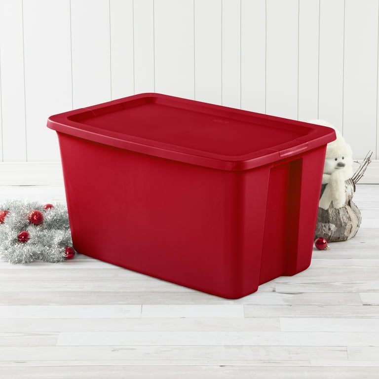 Sterilite Tree Box, Red, Set of 2 