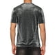 thumbnail image 3 of Camisetas de malla transparente Inspire Chic para hombres, camiseta de manga corta, camiseta brillante de purpurina metálica, 2XL plateada, 3 of 6