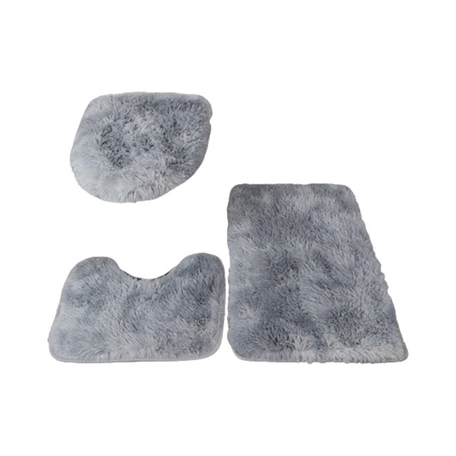 ZheElen Easy To Clean Bath Mat Soft And Comfortable For Any Room Made With Acrylic Fibers Bath Mat Set Light Grey