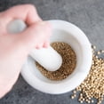 thumbnail image 3 of TrueCraftware- 4" Marble Mortar and Pestle Set- Spice Grinder Herb Crusher Easily Grind Grains herb Spices Grinder for Spices Seasonings Salsa Pastes Pestos and Guacamole, 3 of 7