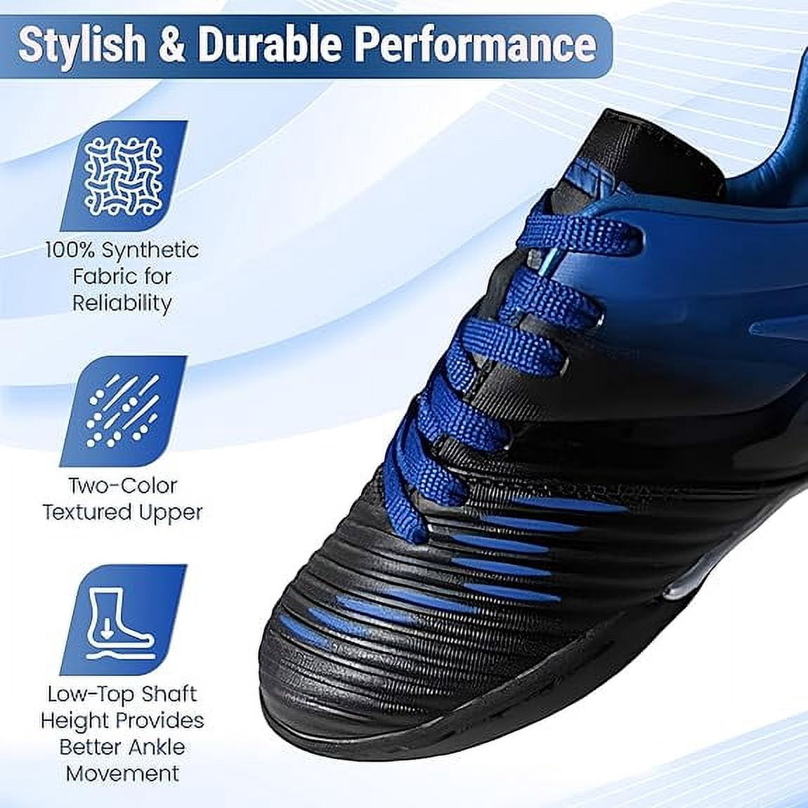 Vizari Liga Indoor Football Shoes for Kids | 100% Synthetic and Machine Washable Indoor Cleats with Rubber Sole | Durable and Comfortable for Boys and Girls | Ideal for Indoor Soccer and Futsal