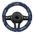 thumbnail image 2 of Yuyamidu Blue Dragonfly Steering Wheel Cover Accessories Fit Most Auto Sedan Soft Flannel Steering Wheel Case Fluffy Steering Wheel Protector, Breathable, Sweat Absorption, 2 of 7