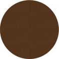 thumbnail image 1 of Ahgly Tapis Rond Lavable en Machine Intérieur Transitionnel Brun Selle, 8 Pieds Rond, 1 of 7