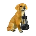 thumbnail image 2 of Estatua de perro al aire libre, figura de Animal con linterna Solar, regalos de inauguración de la casa, escultura de resina con luz Solar para, 2 of 8