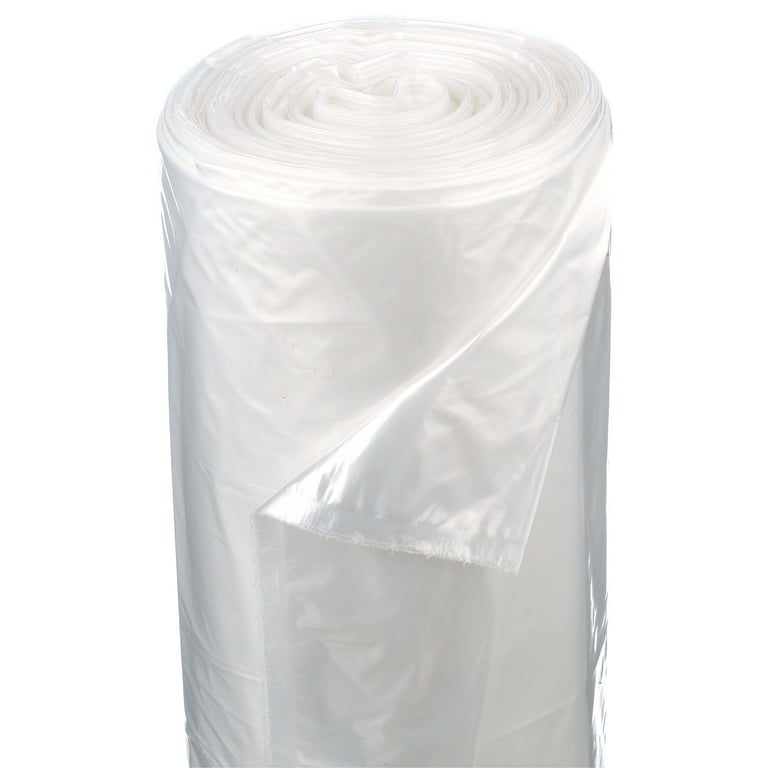 60-Count Poly-America Husky 55 Gallon Nothing's Tougher Clear Drum Can  Liners Trash Garbage Bags 1 Mil.
