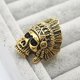thumbnail image 4 of de plateada de material acero inoxidable plateado indio 3D Rock de para hombre Tamaño ornamental US7- Tamaño 10 Fernando Anillo de calavera india, 4 of 8