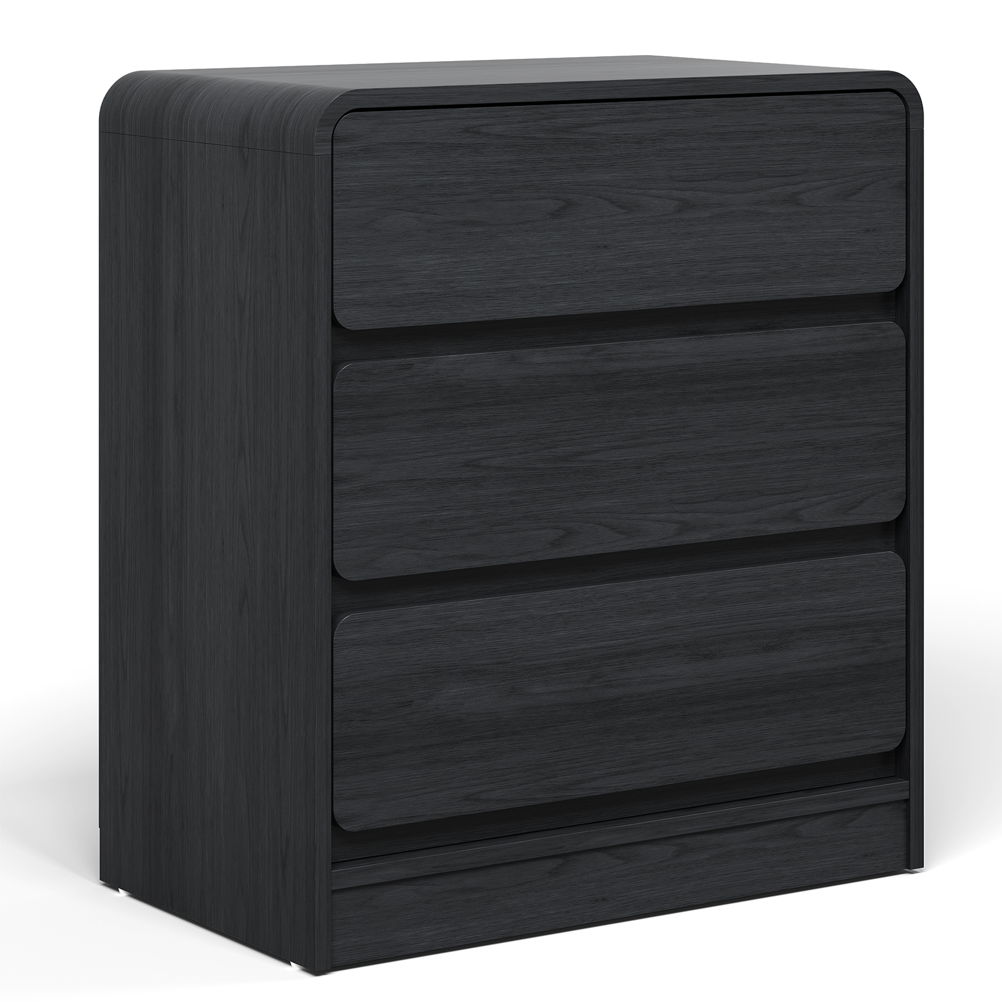 Heynemo Modern 3-Drawer Storage Dresser for Home and Office, Black